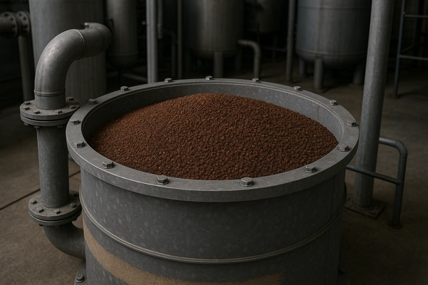 Brown fused alumina used as filtration media