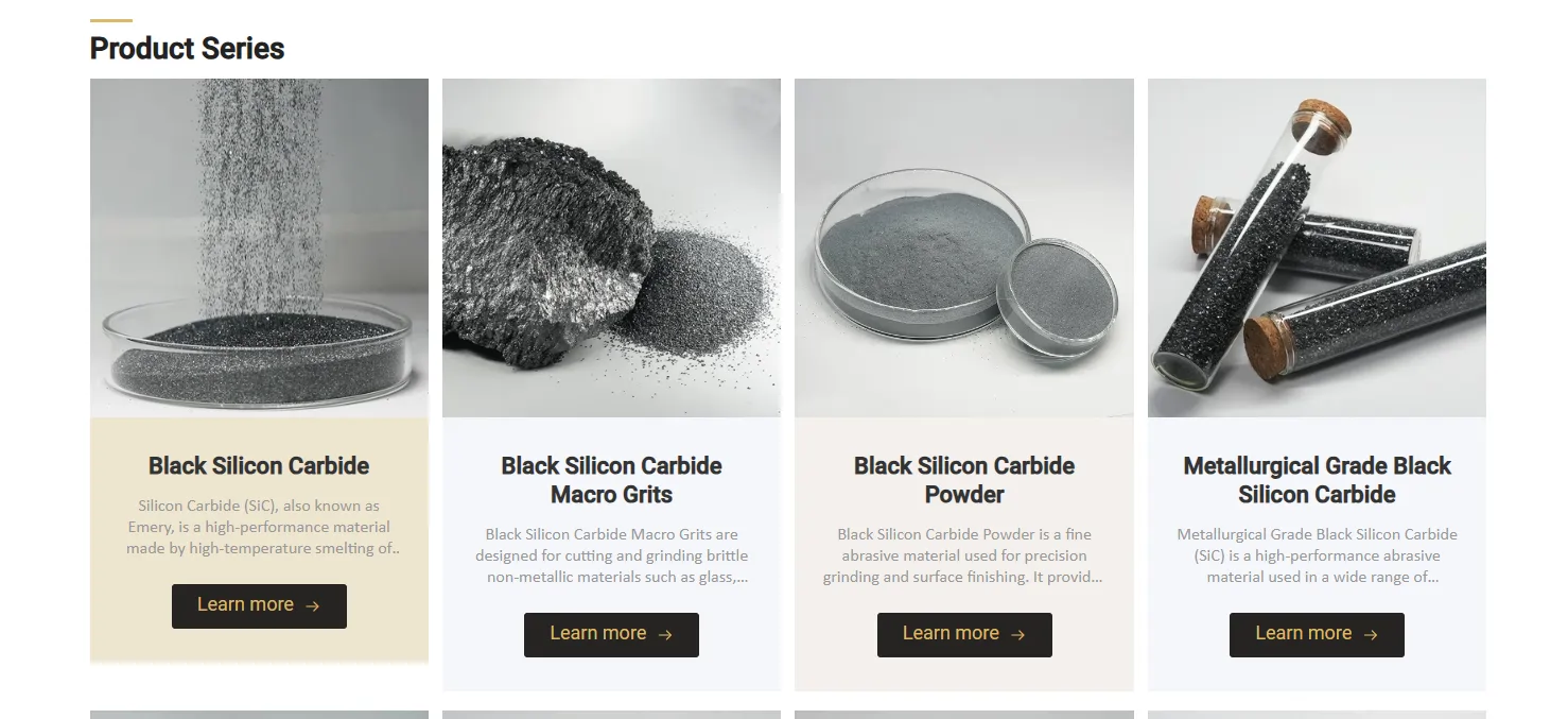 black silicon carbide supplies